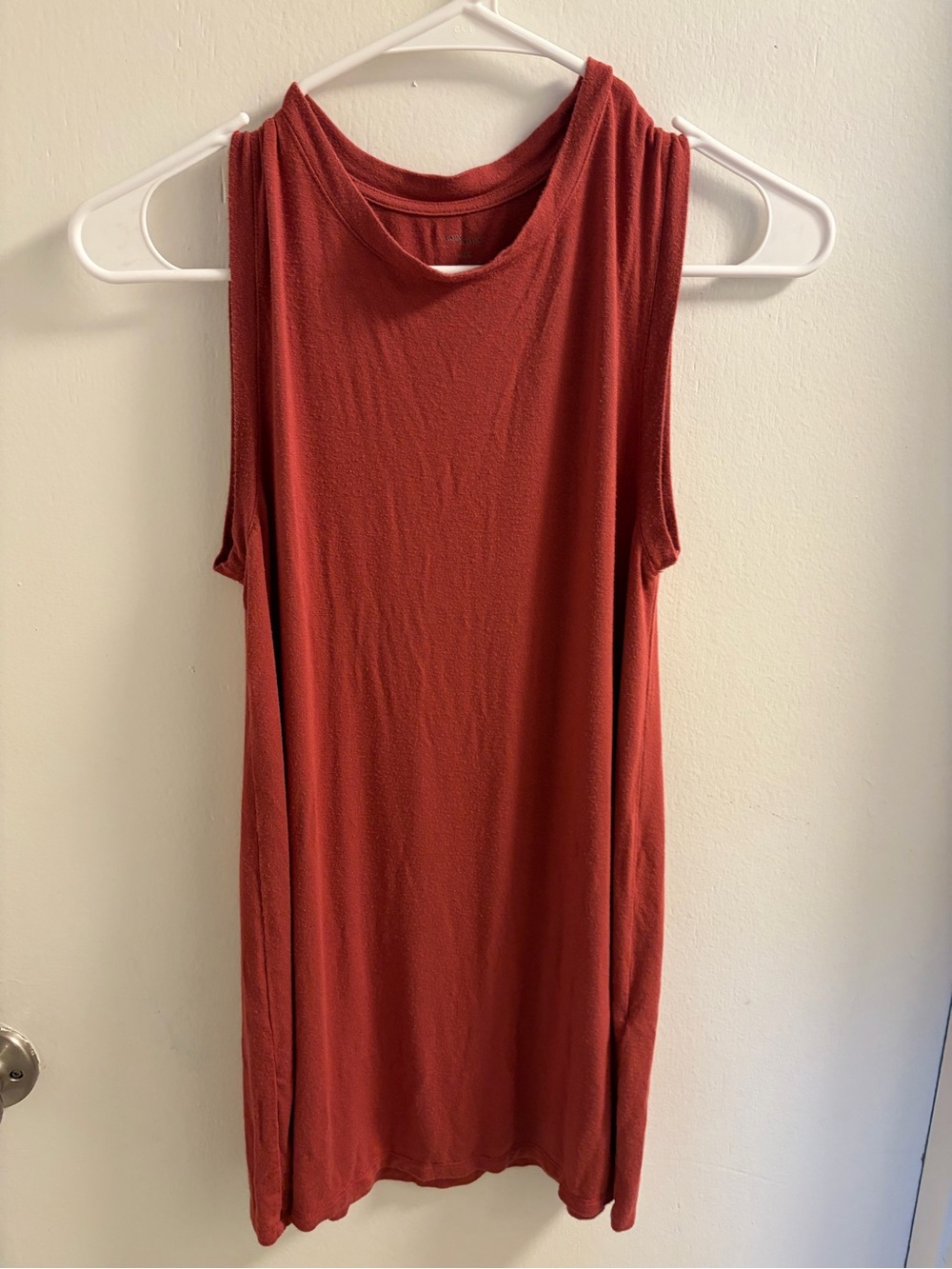Daily Ritual Rust Red Crewneck Tank Dress